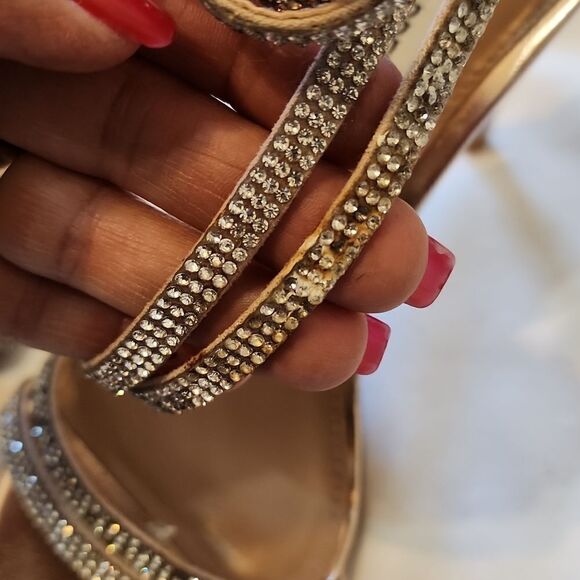 Steve Madden gold Diamond heels size 9.5 - Picture 5 of 10